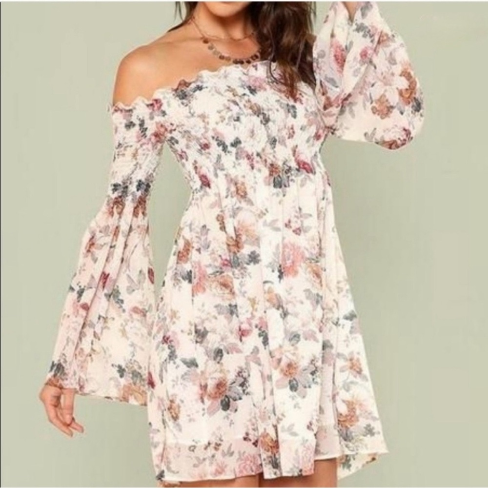 Floral Off-Shoulder Dress